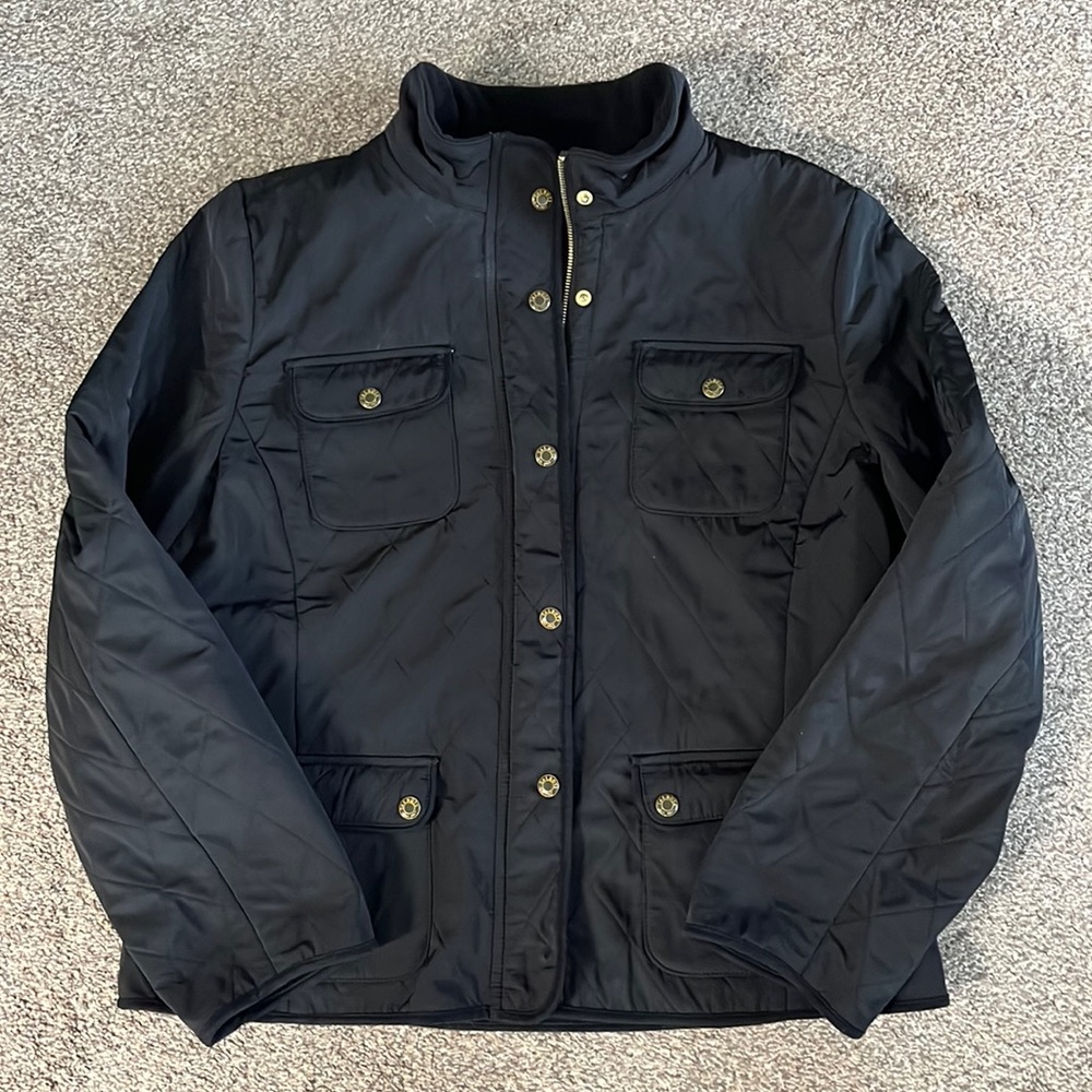 Talbots Quilted Snap Front Jacket Size L